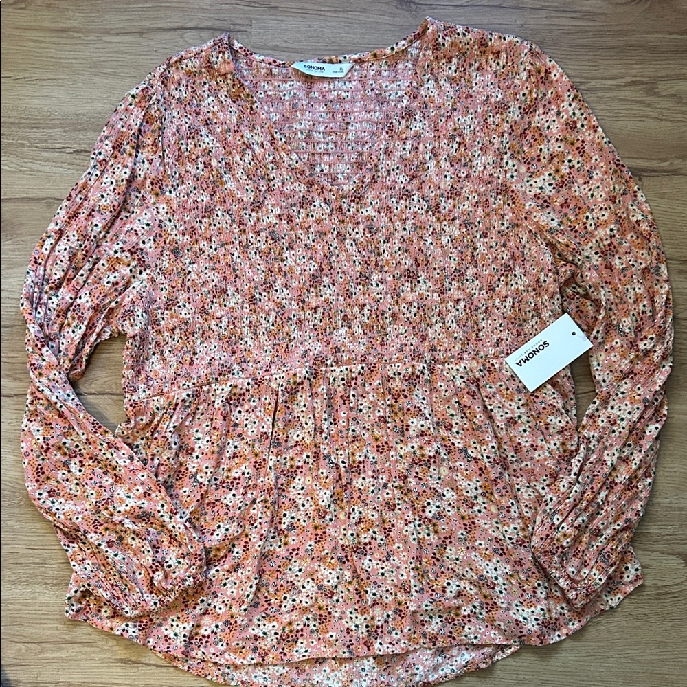 NWT Women's XL Sonoma Floral Top